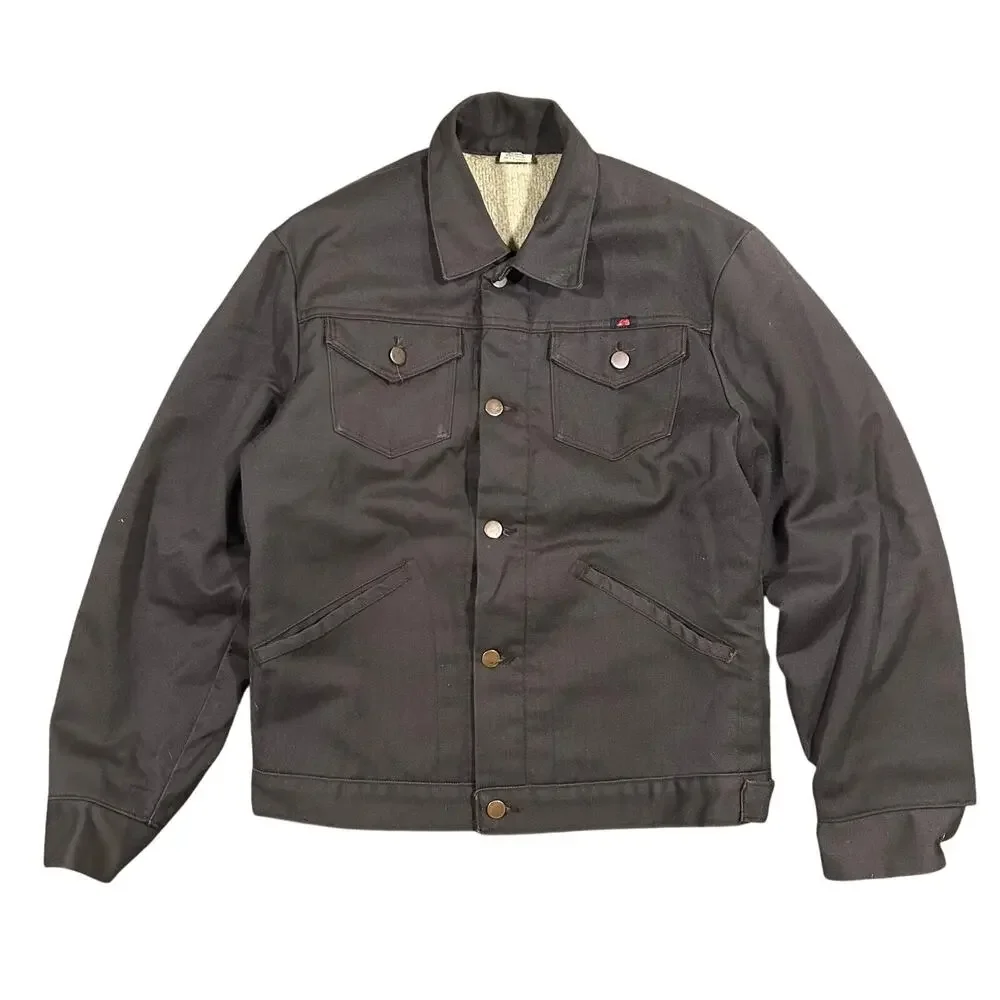 Vintage 70s Red Kap Fleece Lined Jacket Mens Small Workwear Brown USA Made